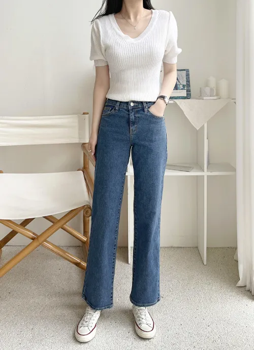 クロップドストレートデニムパンツ | 詳細画像1