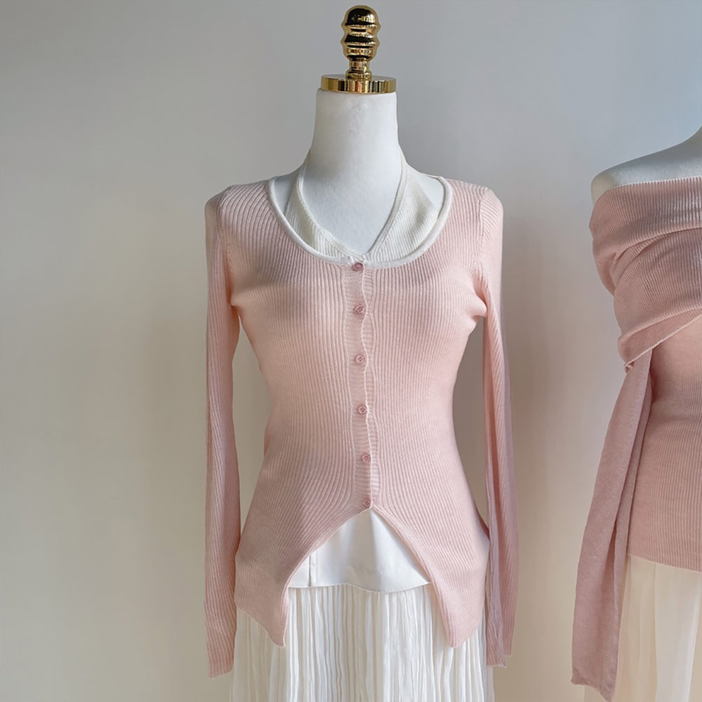 ウール混オフショルダーリブニット | 詳細画像15