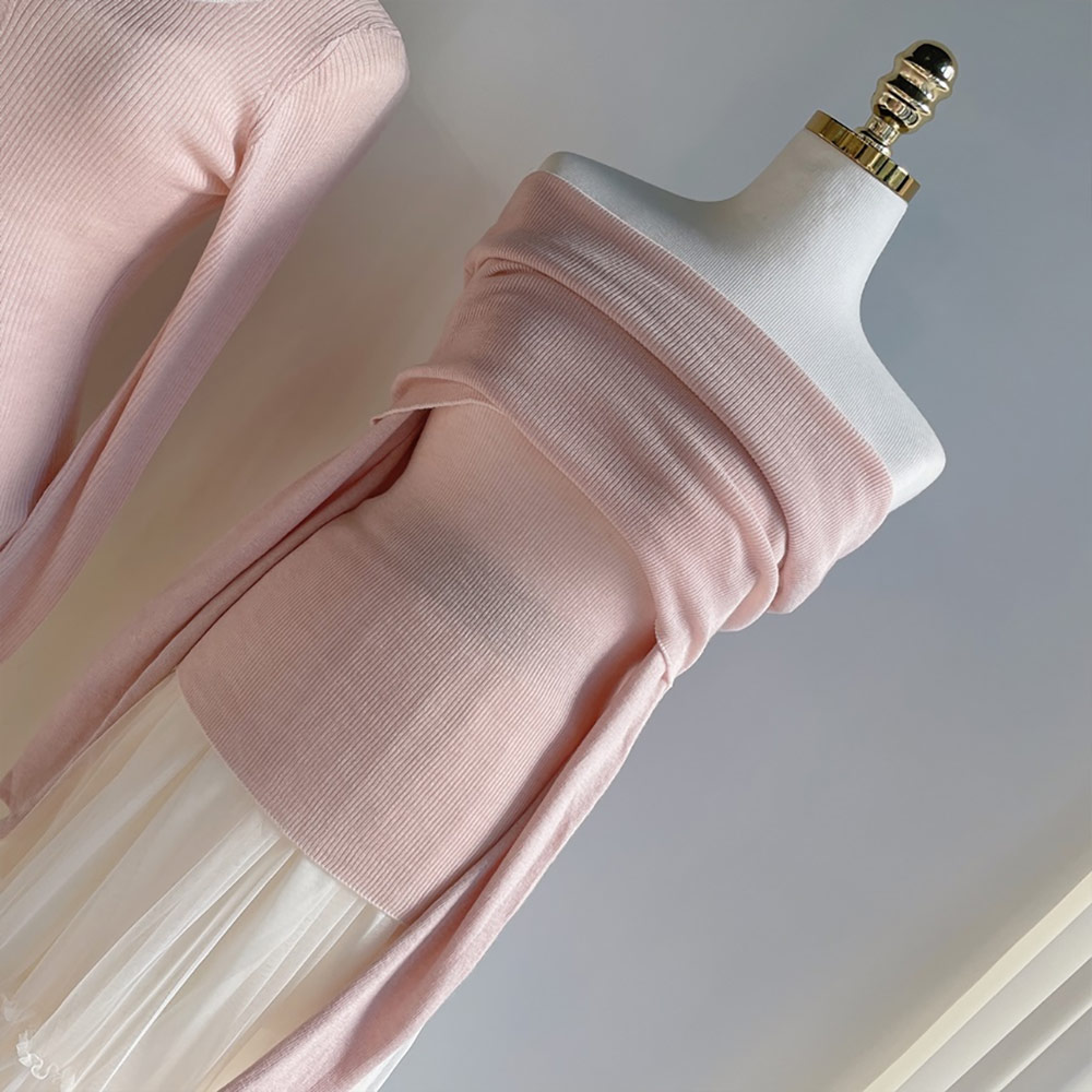 ウール混オフショルダーリブニット | 詳細画像17