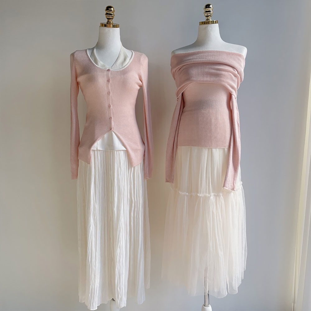 ウール混オフショルダーリブニット | 詳細画像18