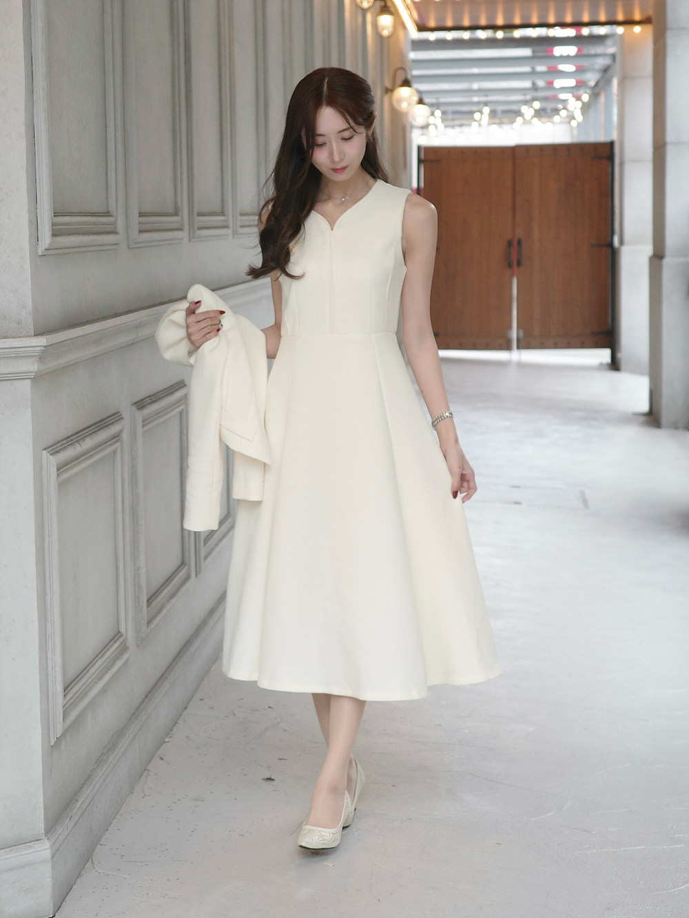 ツイードハートネックワンピース | 詳細画像3