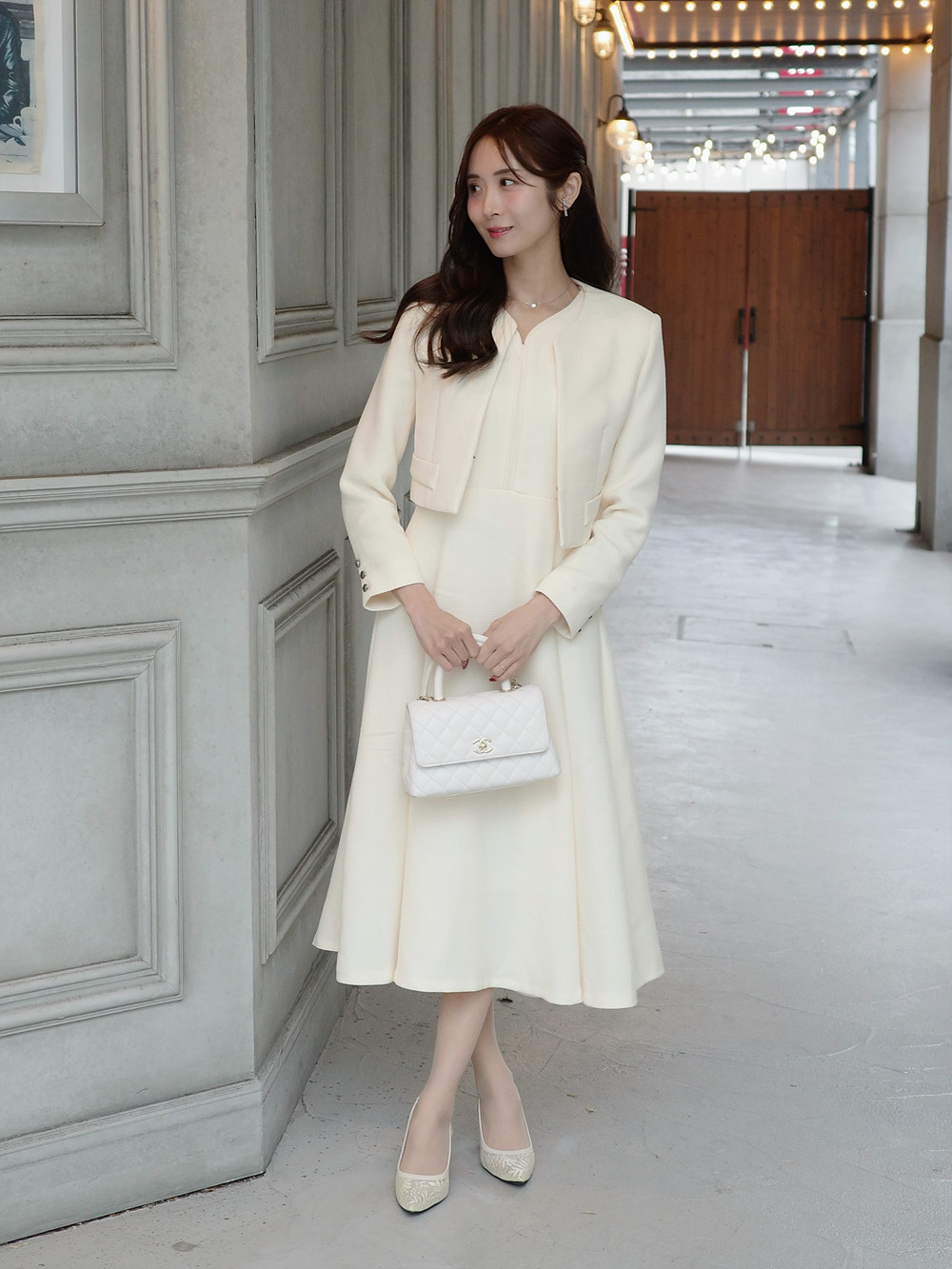 ツイードハートネックワンピース | 詳細画像4