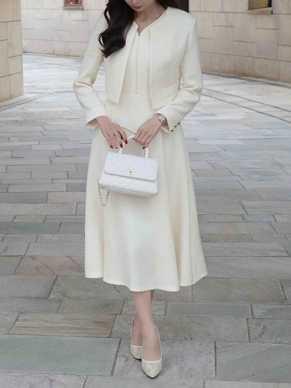 ツイードハートネックワンピース | 詳細画像12