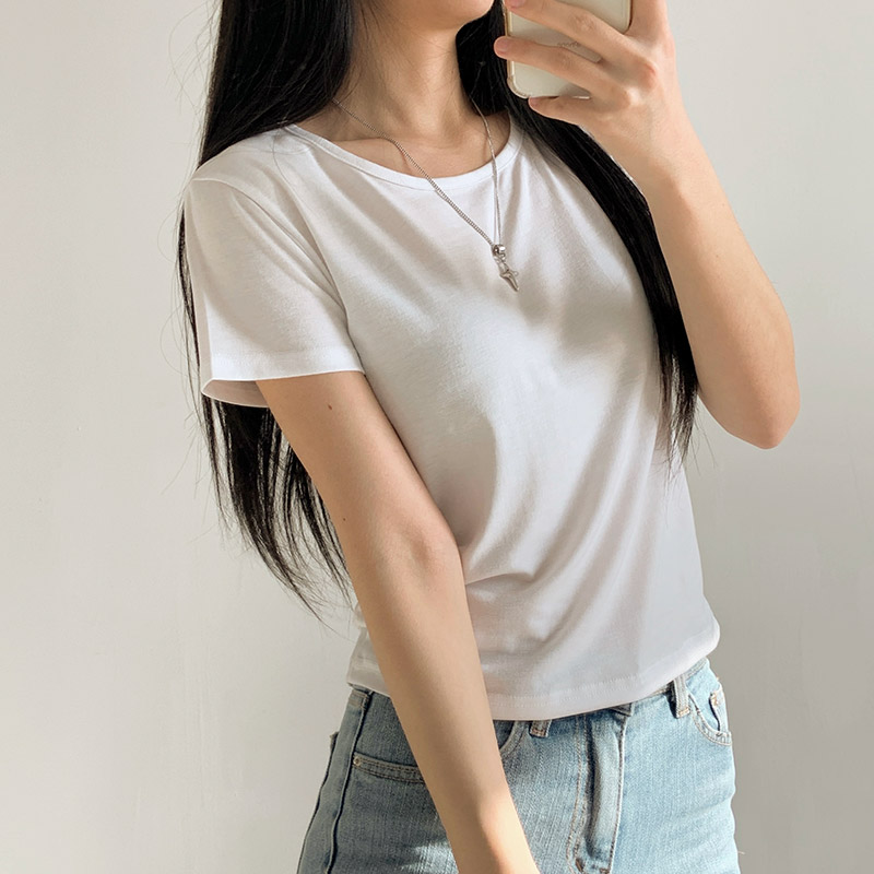 ラウンドネック半袖ショートTシャツ | 詳細画像7