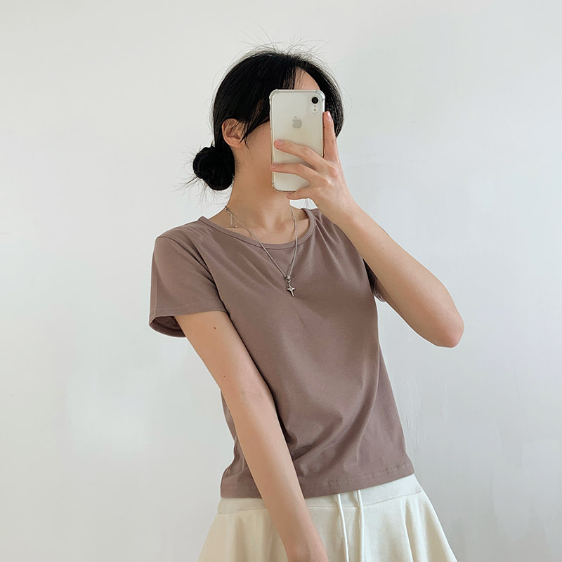 ラウンドネック半袖ショートTシャツ | 詳細画像17