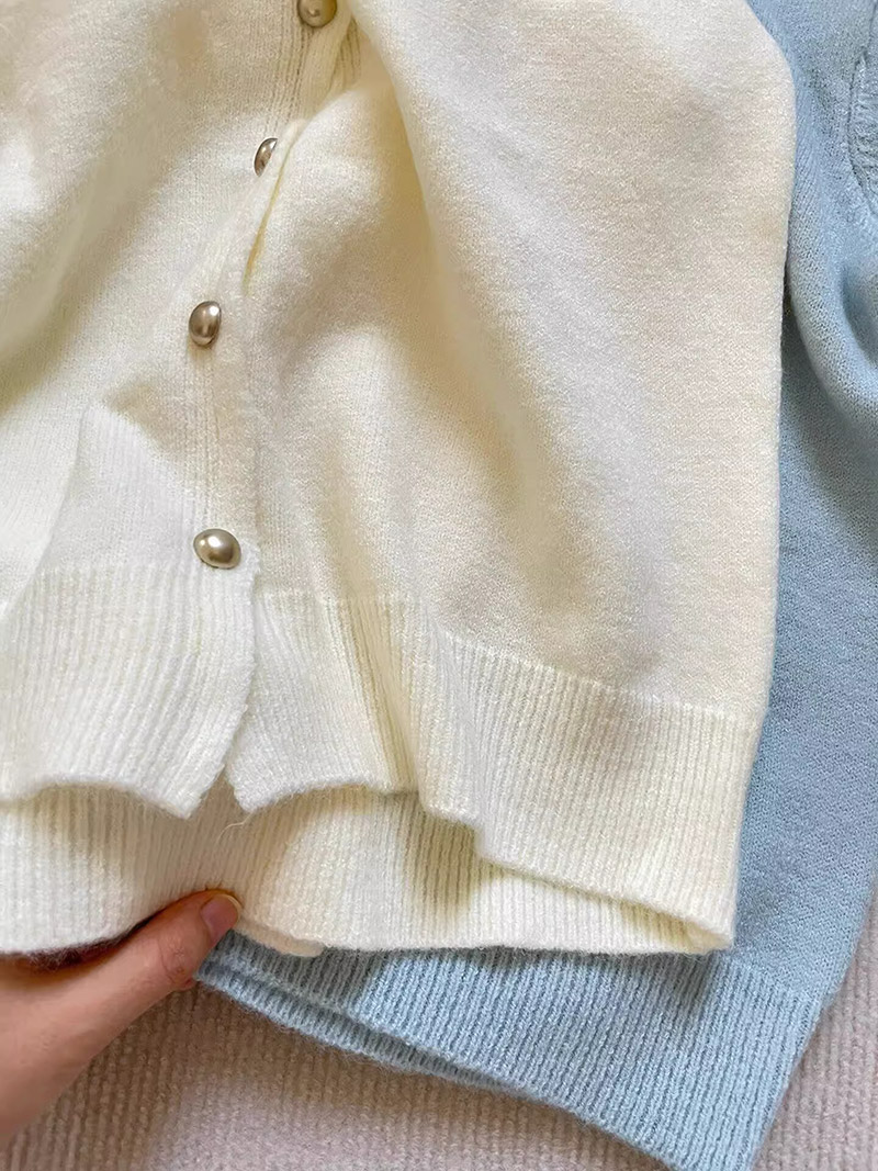 リボンラビット刺繍ゴールドボタンカーディガン | 詳細画像12