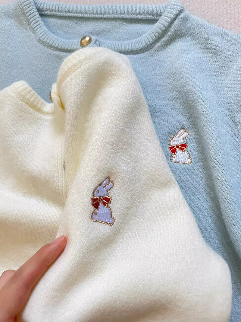 リボンラビット刺繍ゴールドボタンカーディガン | 詳細画像14