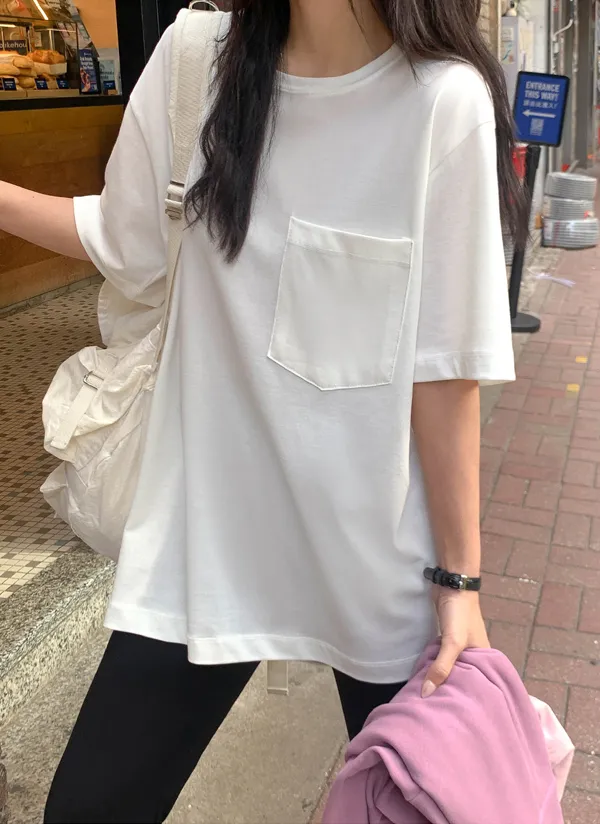 バストポケットルーズ半袖Tシャツ | crushj | 詳細画像1