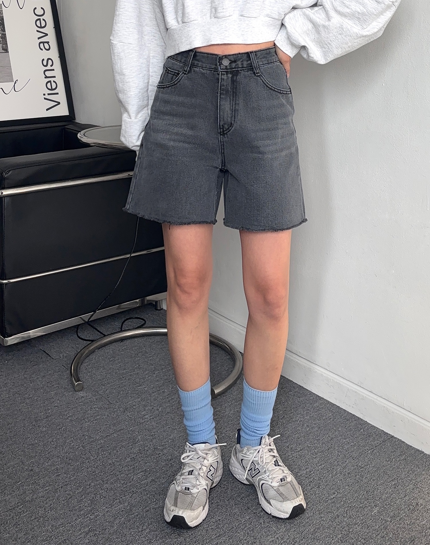カットオフワイドハーフデニムパンツ | 詳細画像7