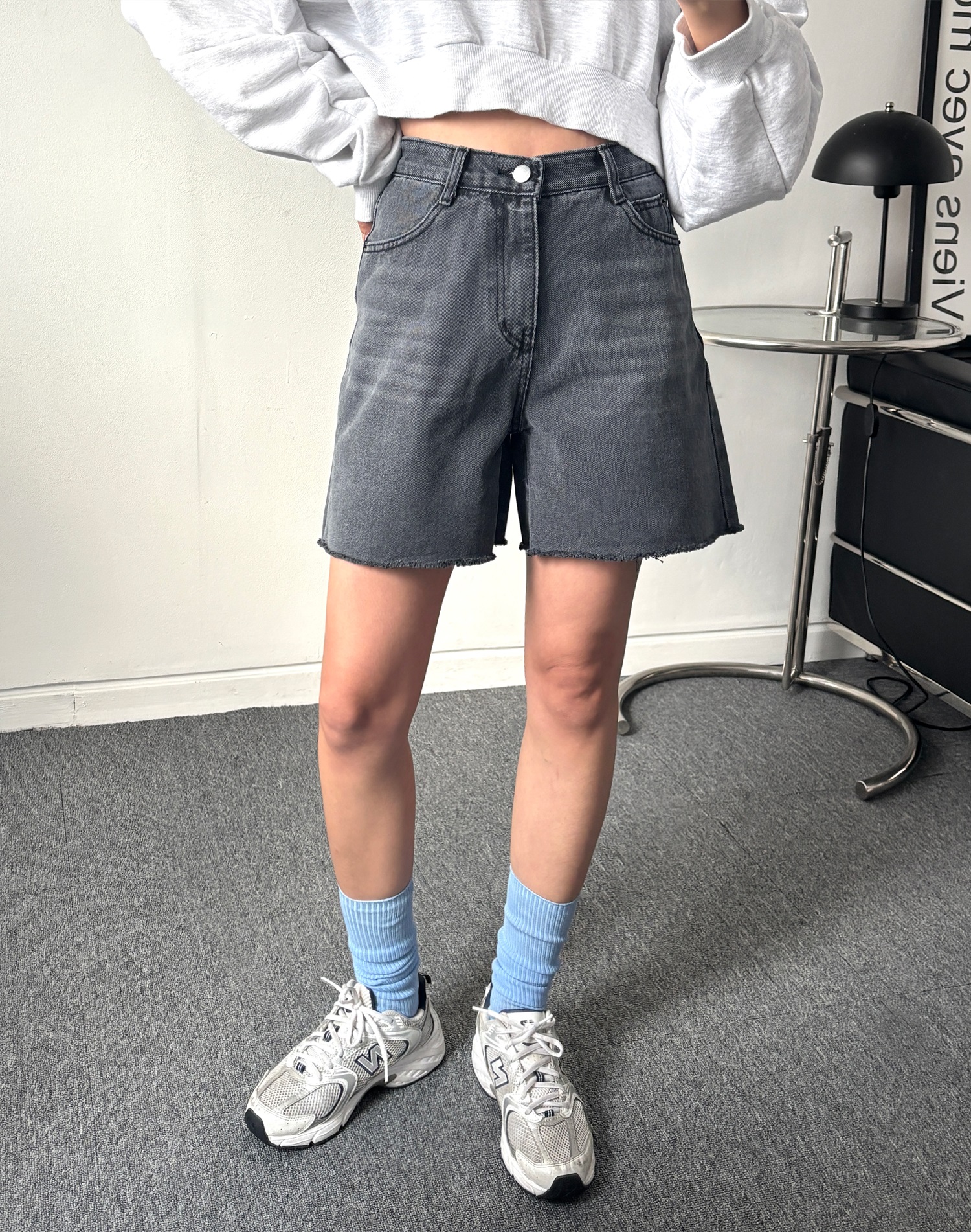 カットオフワイドハーフデニムパンツ | 詳細画像10
