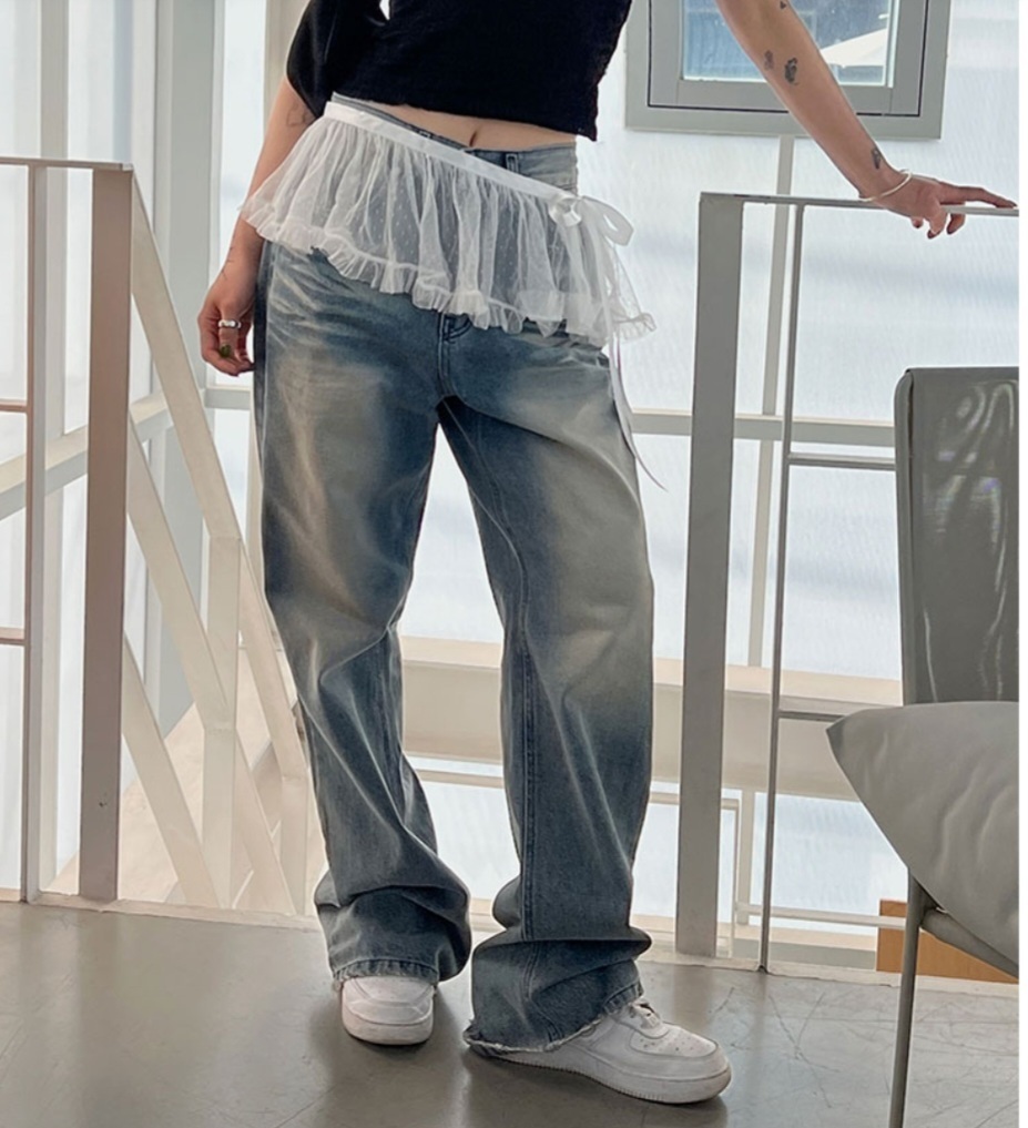 シルキーリボンドットチュールレイヤードミニスカート | 詳細画像12