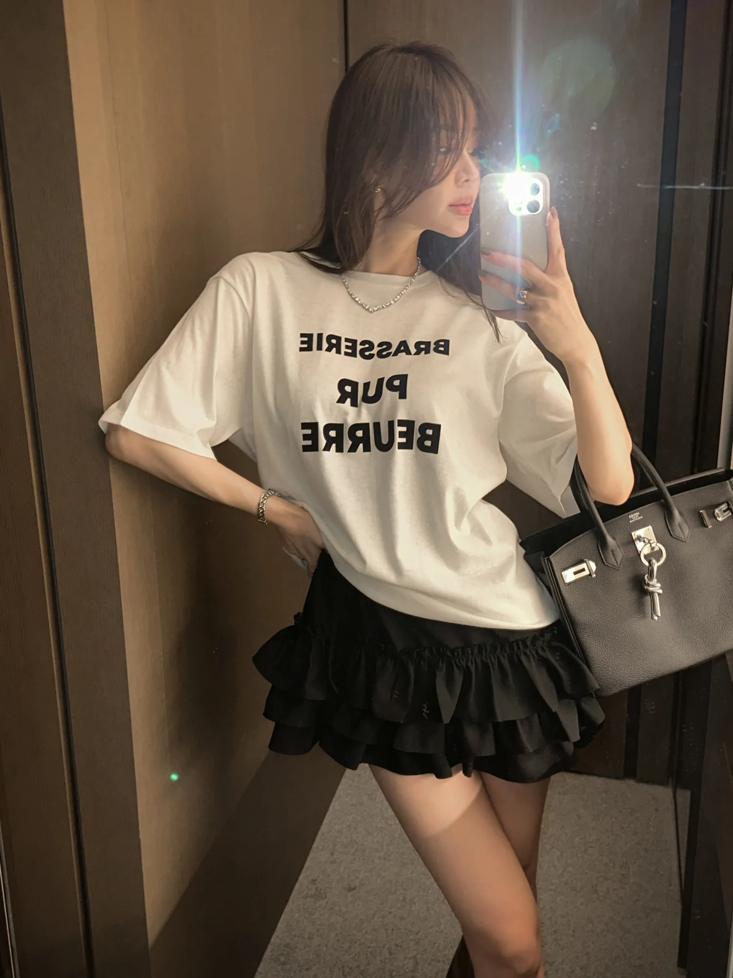 ピーチ起毛BEURRE半袖Tシャツ | partysu | 詳細画像1
