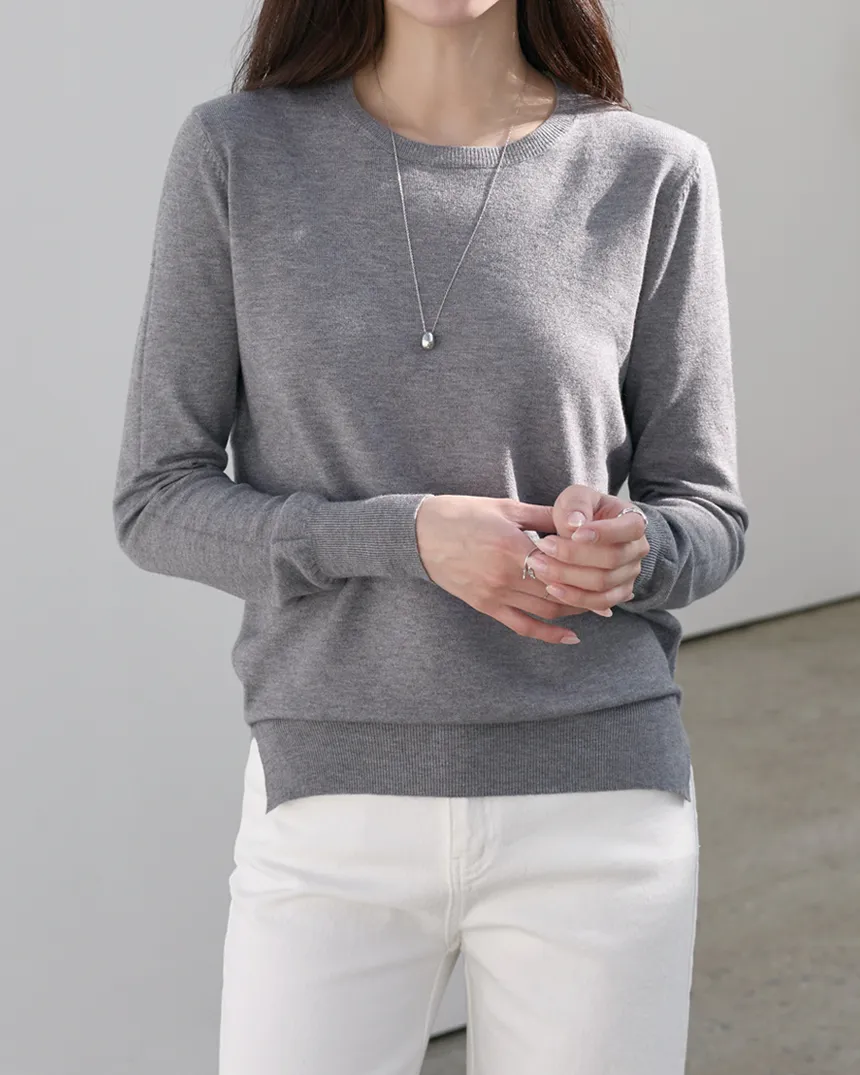 ラウンドネックスリットニット | MONO AT.D | 詳細画像1