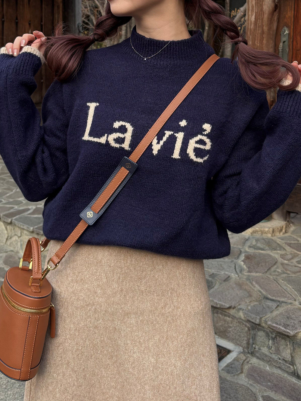 ハーフネック配色ロゴニット | 詳細画像7