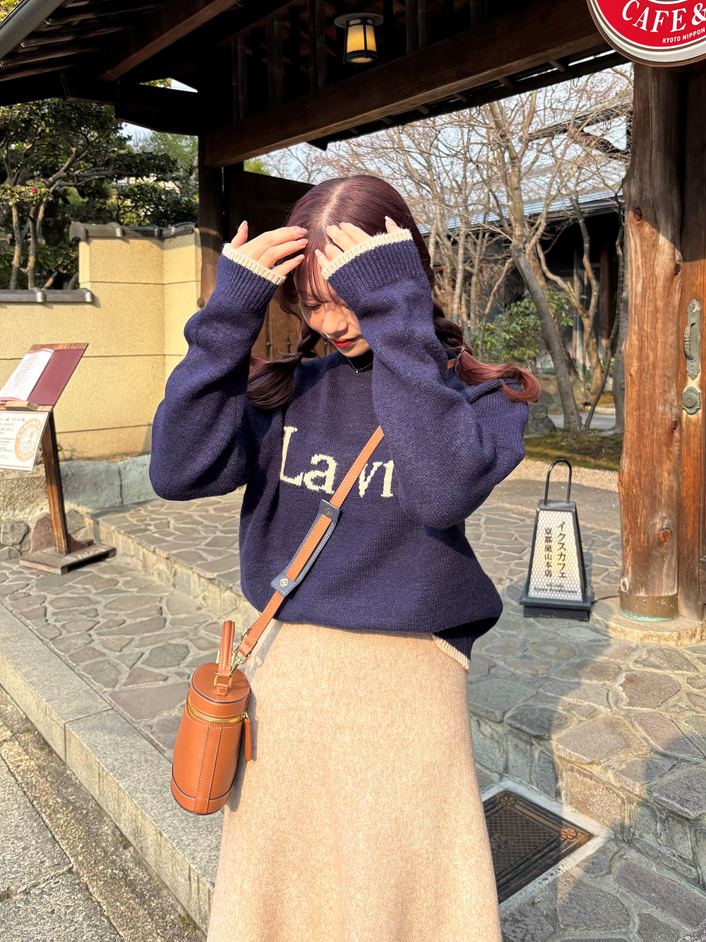 ハーフネック配色ロゴニット | 詳細画像15