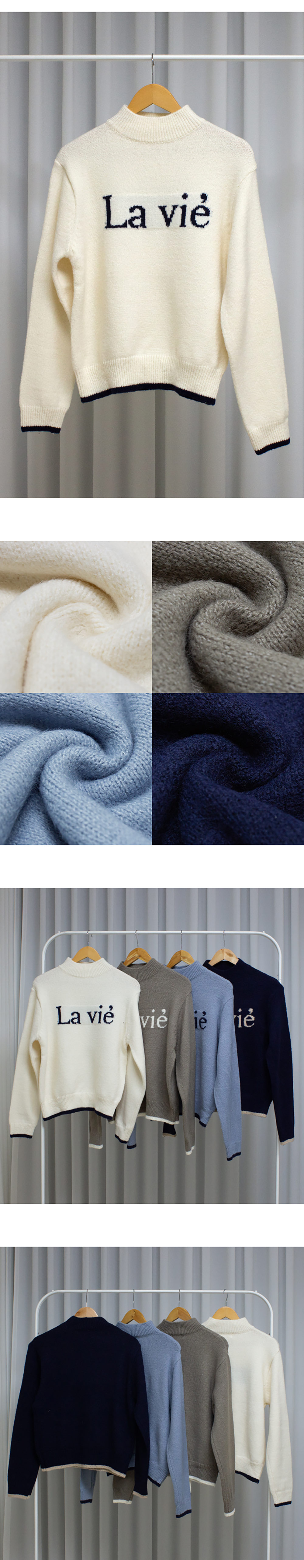 ハーフネック配色ロゴニット | 詳細画像22