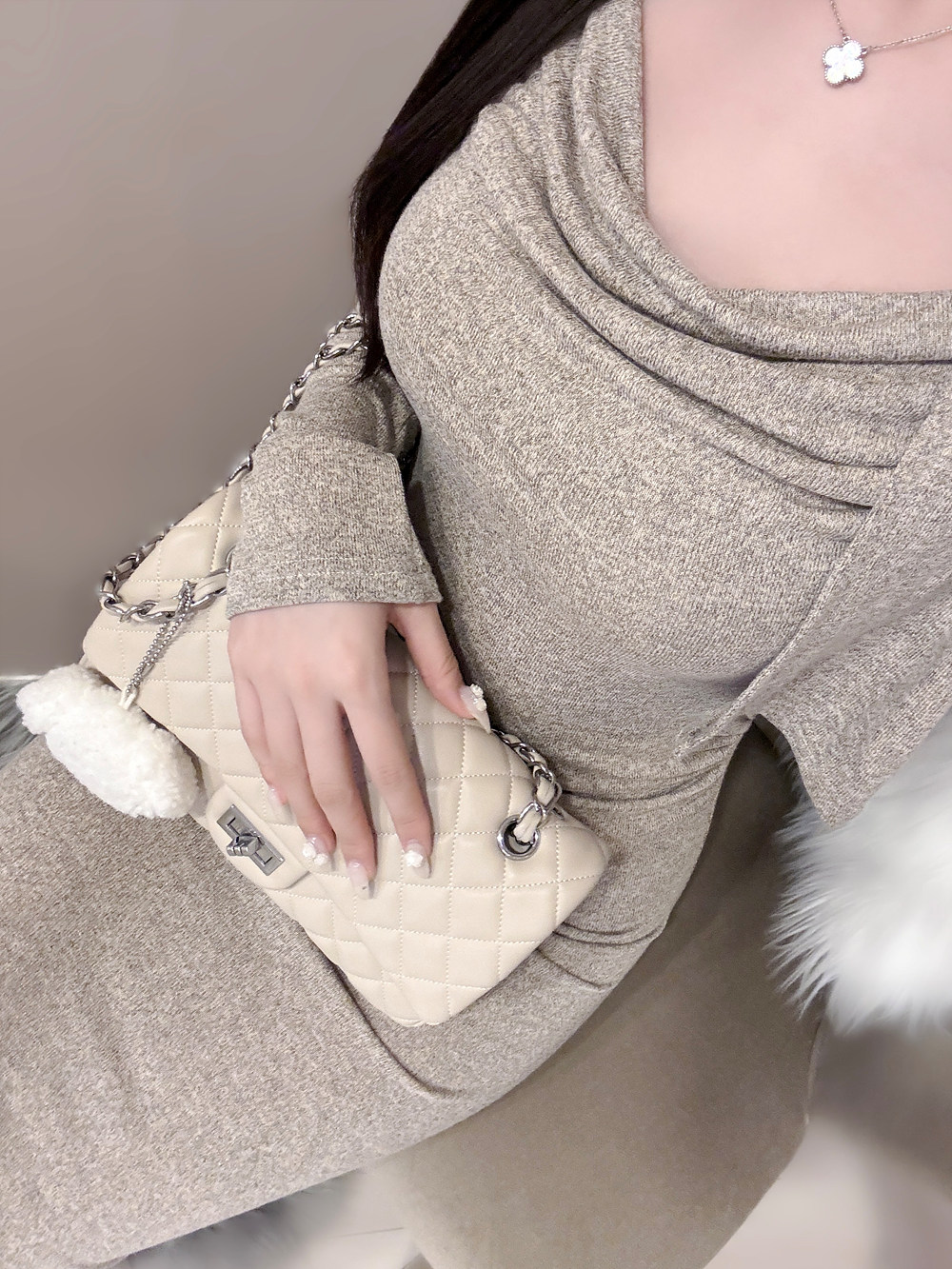 カーディガン&ドレープタイトキャミワンピースSET | 詳細画像9