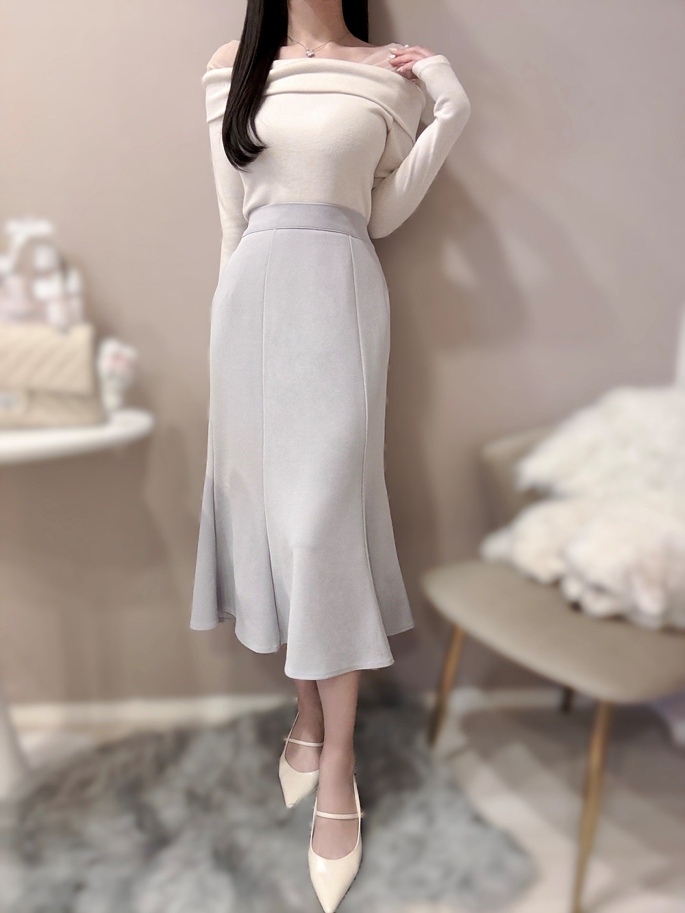 シースルーオフショルTシャツ | 詳細画像7