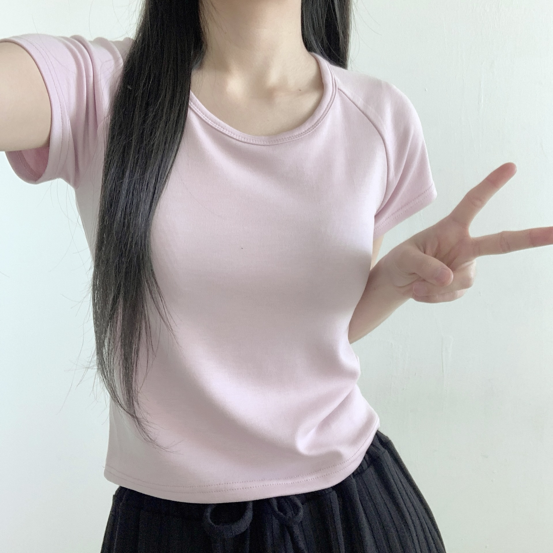 ラグラン半袖クロップドTシャツ | 詳細画像6