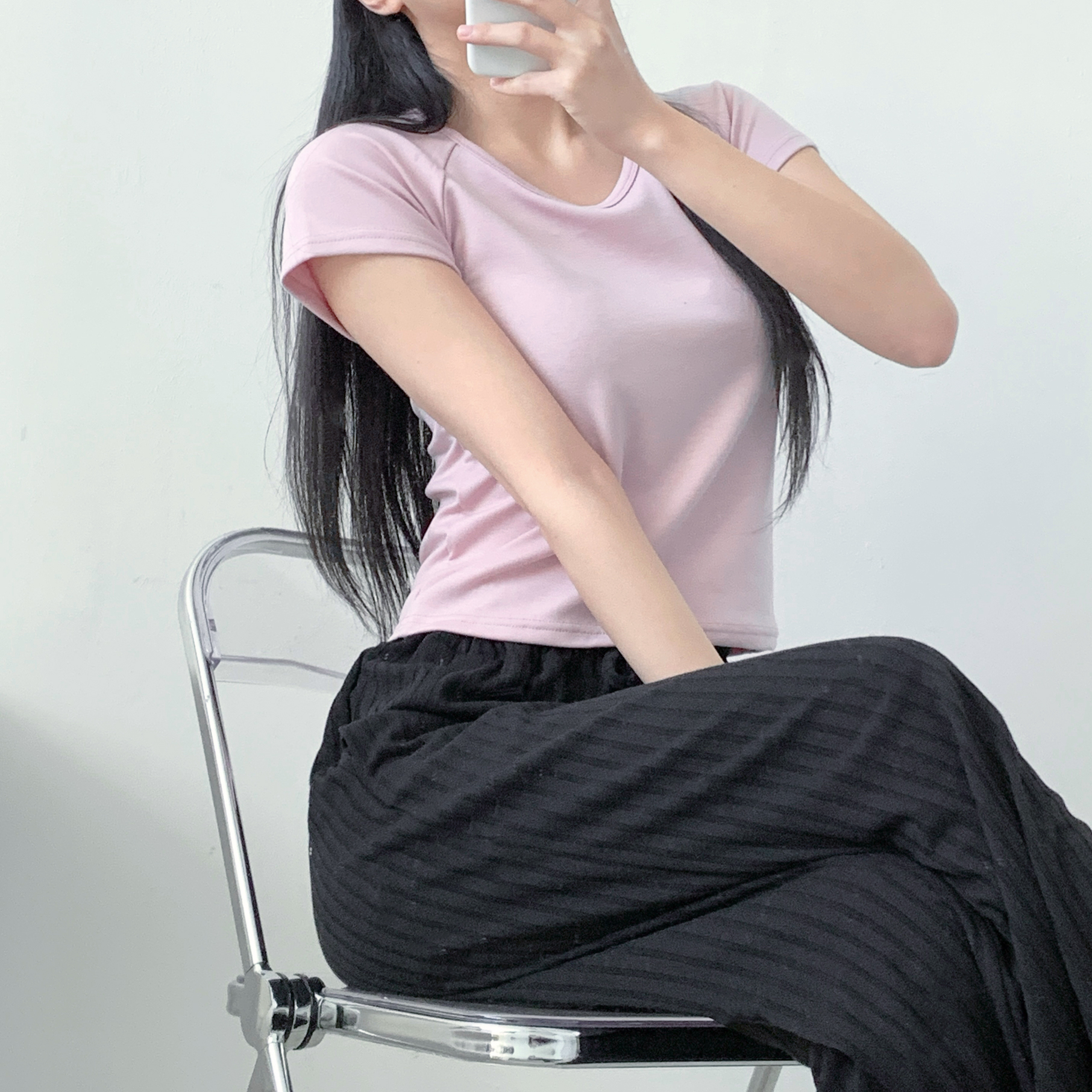 ラグラン半袖クロップドTシャツ | 詳細画像4