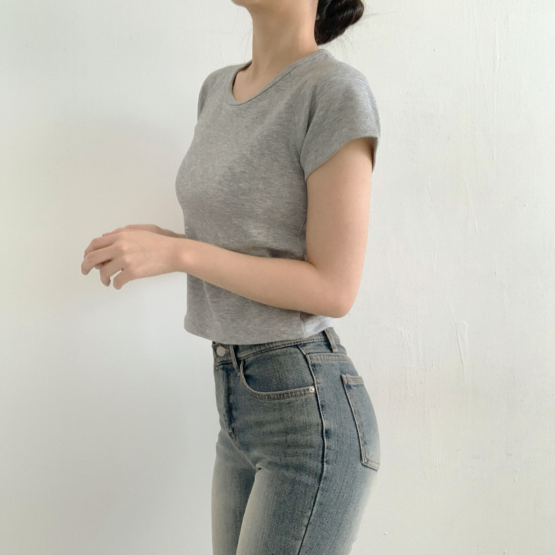 ラグラン半袖クロップドTシャツ | 詳細画像18
