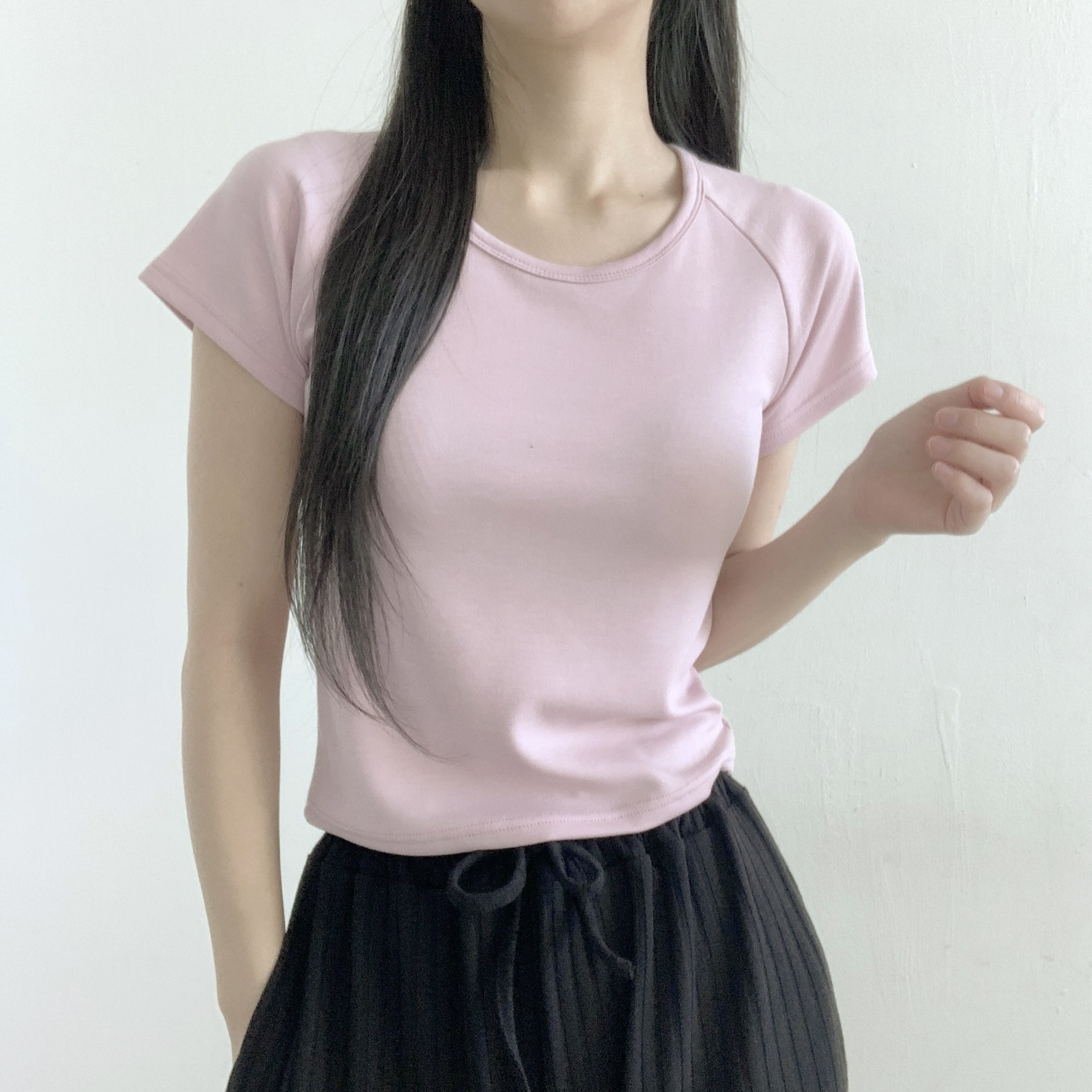 ラグラン半袖クロップドTシャツ | 詳細画像3