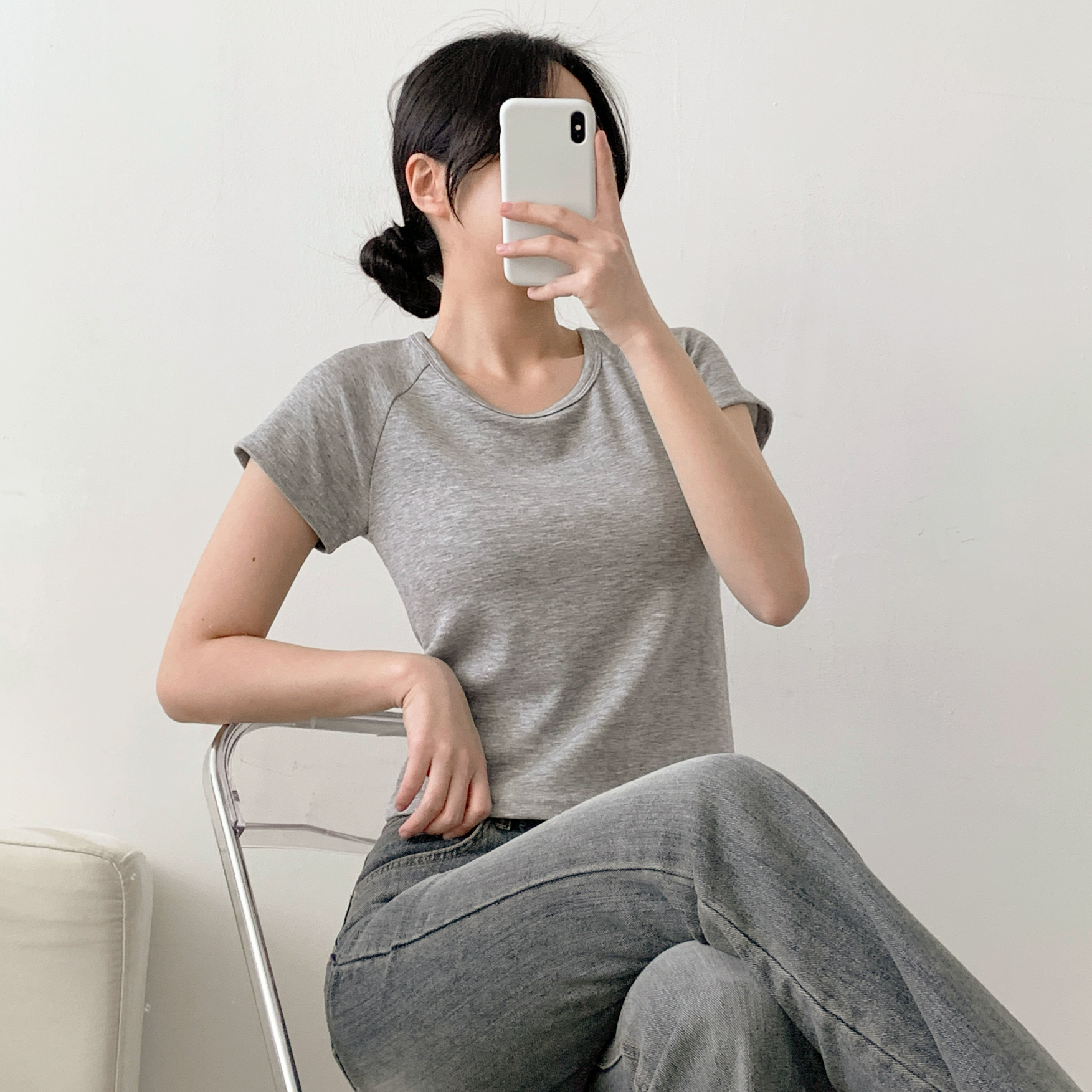 ラグラン半袖クロップドTシャツ | 詳細画像13
