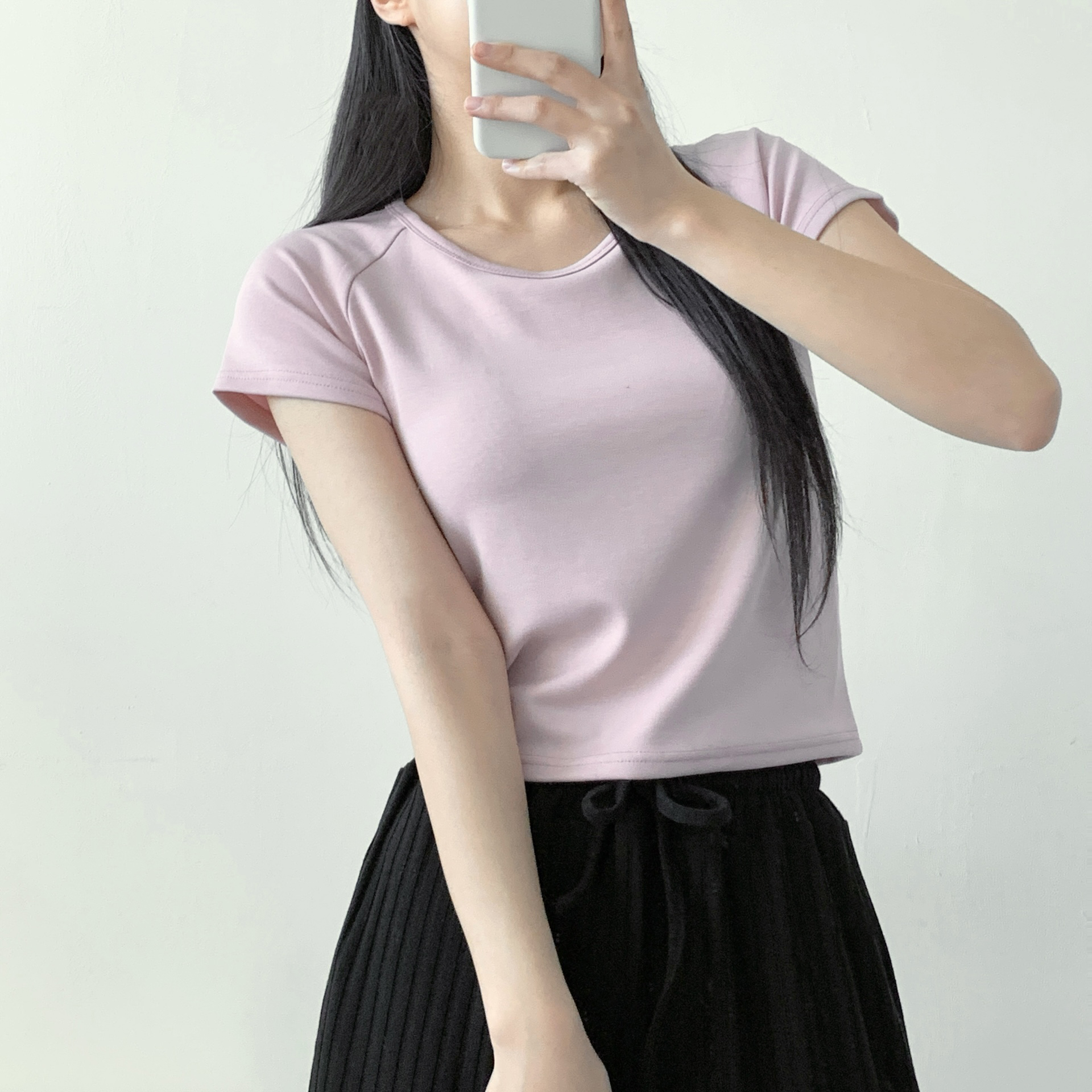 ラグラン半袖クロップドTシャツ | 詳細画像11