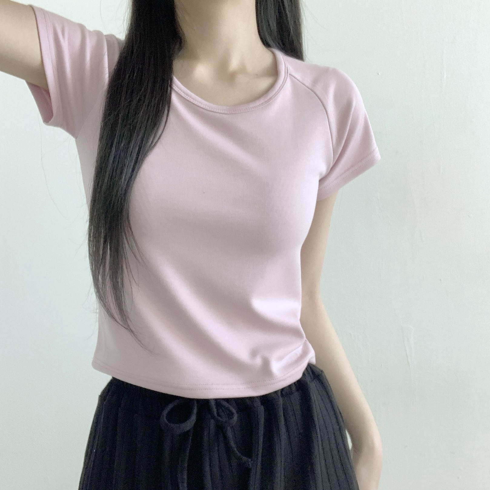 ラグラン半袖クロップドTシャツ | 詳細画像5