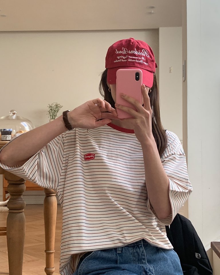 配色ロゴボーダーボクシーTシャツ | 詳細画像2