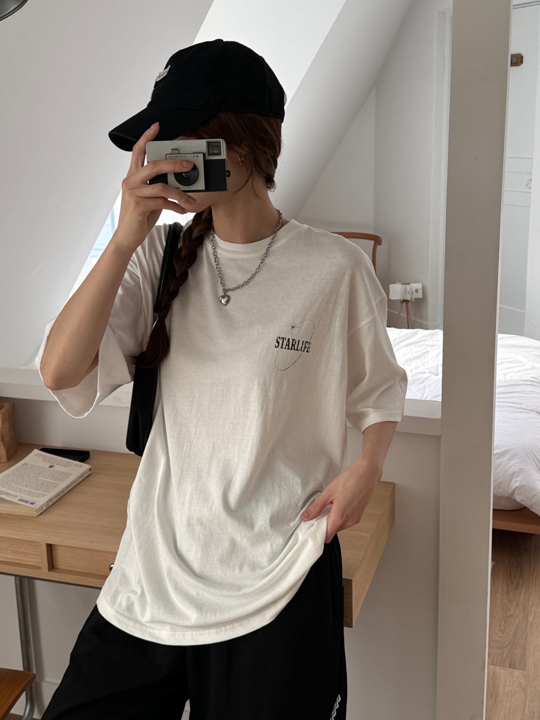 バックSTARLIFEプリントボクシーTシャツ | 詳細画像4