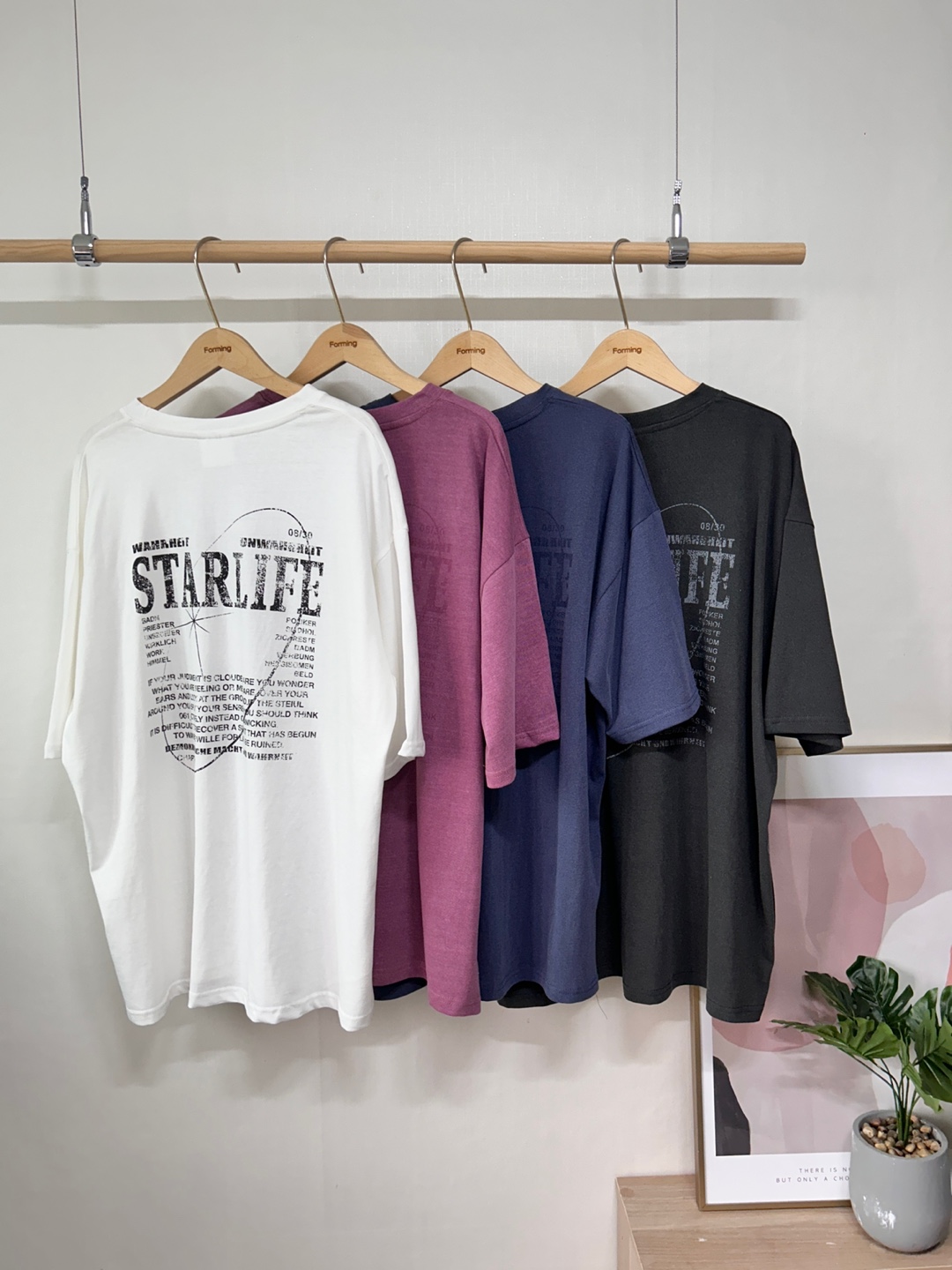 バックSTARLIFEプリントボクシーTシャツ | 詳細画像11