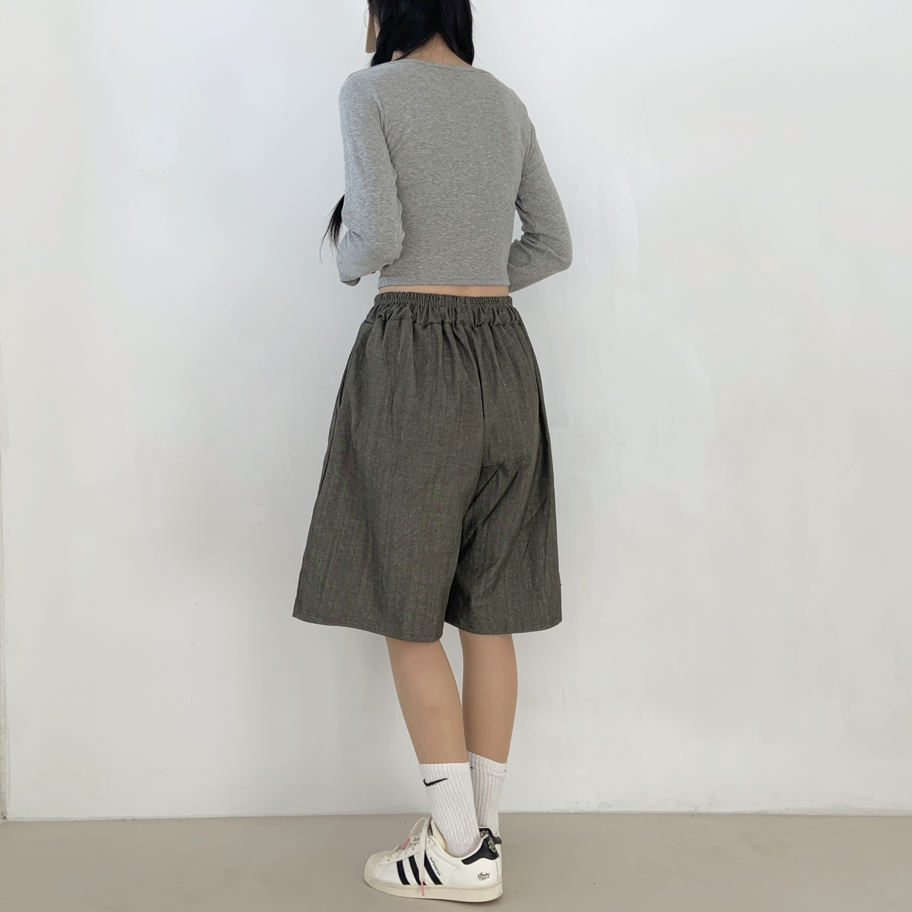 ウエストゴムデニムバミューダパンツ | 詳細画像8