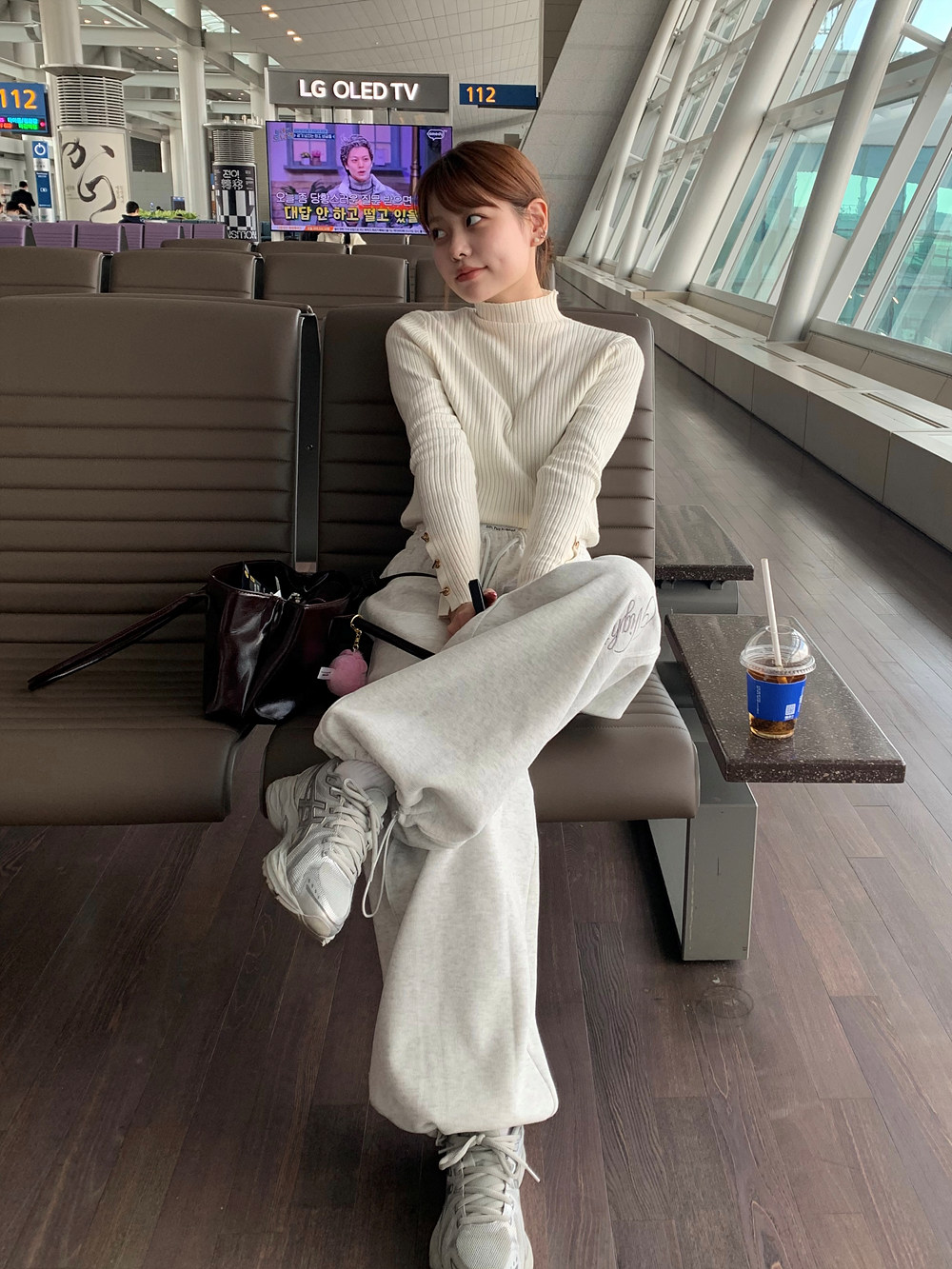 ボタンスリーブリブハーフネックニット | 詳細画像3