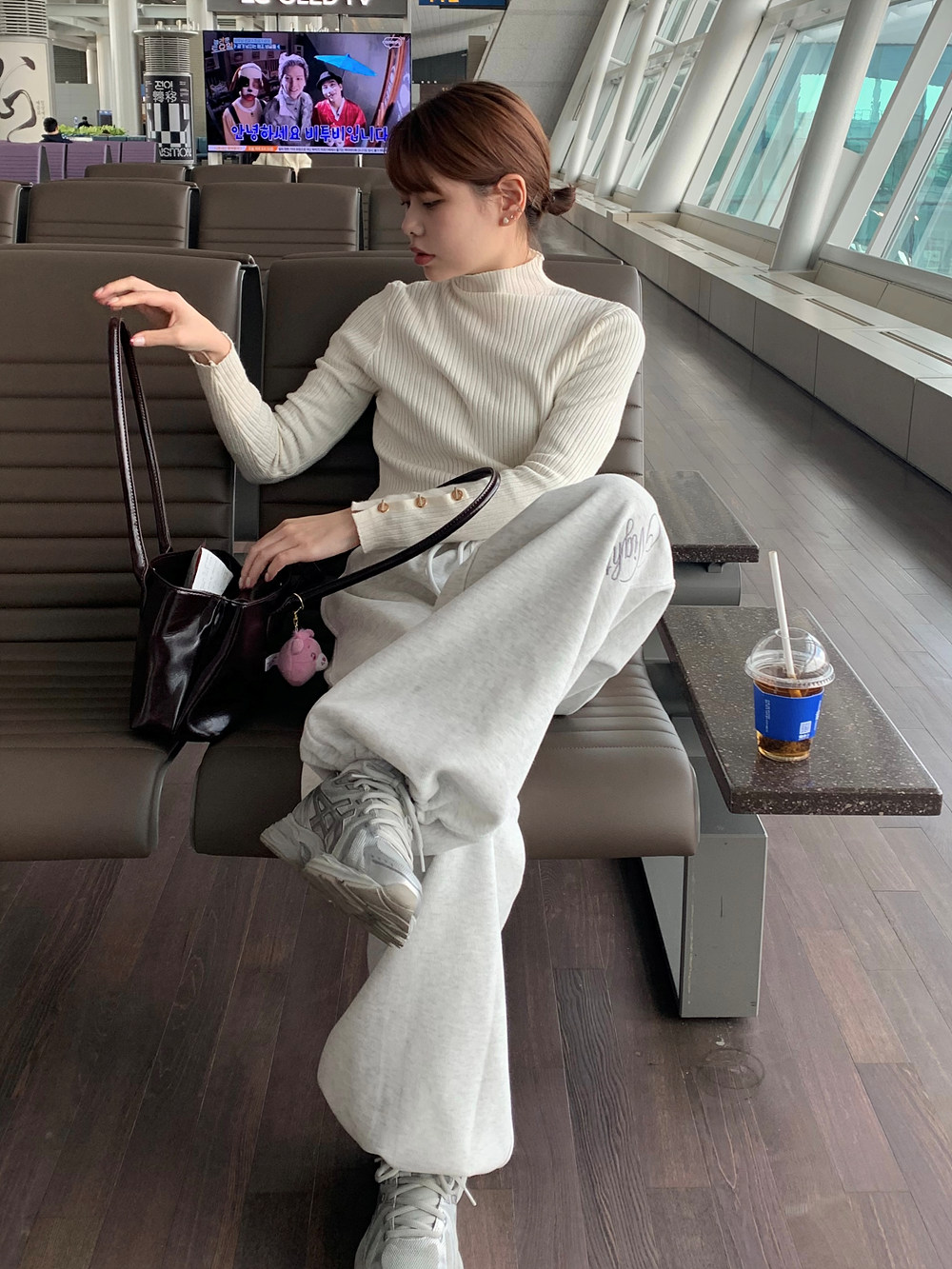 ボタンスリーブリブハーフネックニット | 詳細画像6