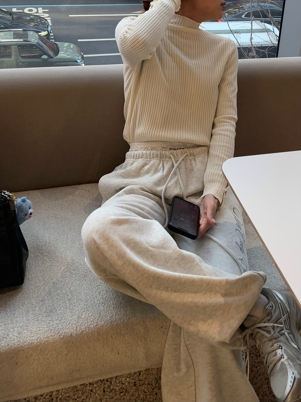 ボタンスリーブリブハーフネックニット | 詳細画像9