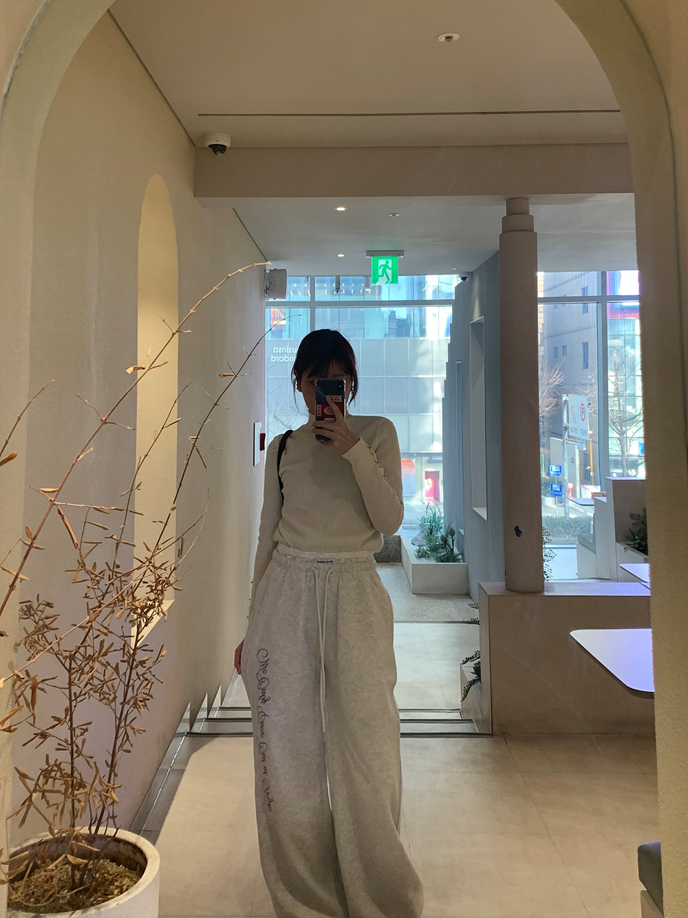 ボタンスリーブリブハーフネックニット | 詳細画像12