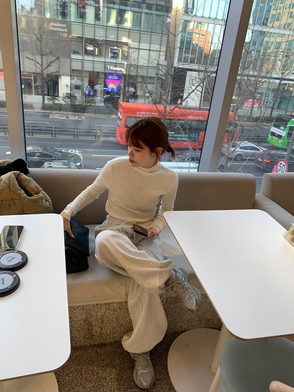 ボタンスリーブリブハーフネックニット | 詳細画像18