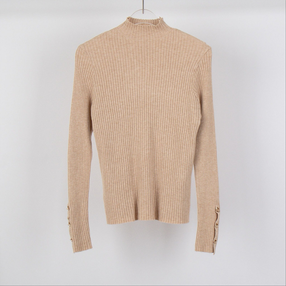 ボタンスリーブリブハーフネックニット | 詳細画像21