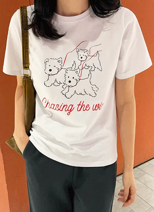 ドッグプリント半袖Tシャツ | 詳細画像1