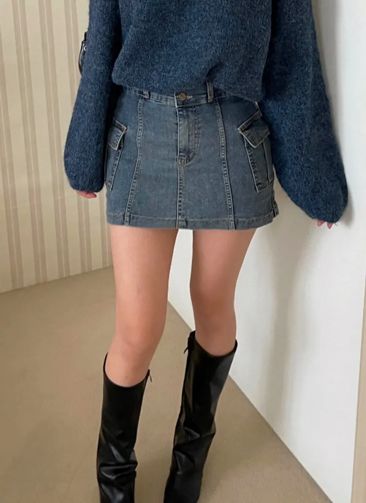 カーゴミニデニムスカートパンツ | yefit | 詳細画像1