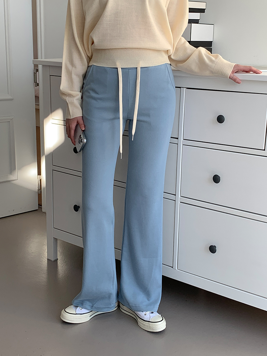 2TYPEドロストスリムフレアスウェットパンツ | レディースファッション