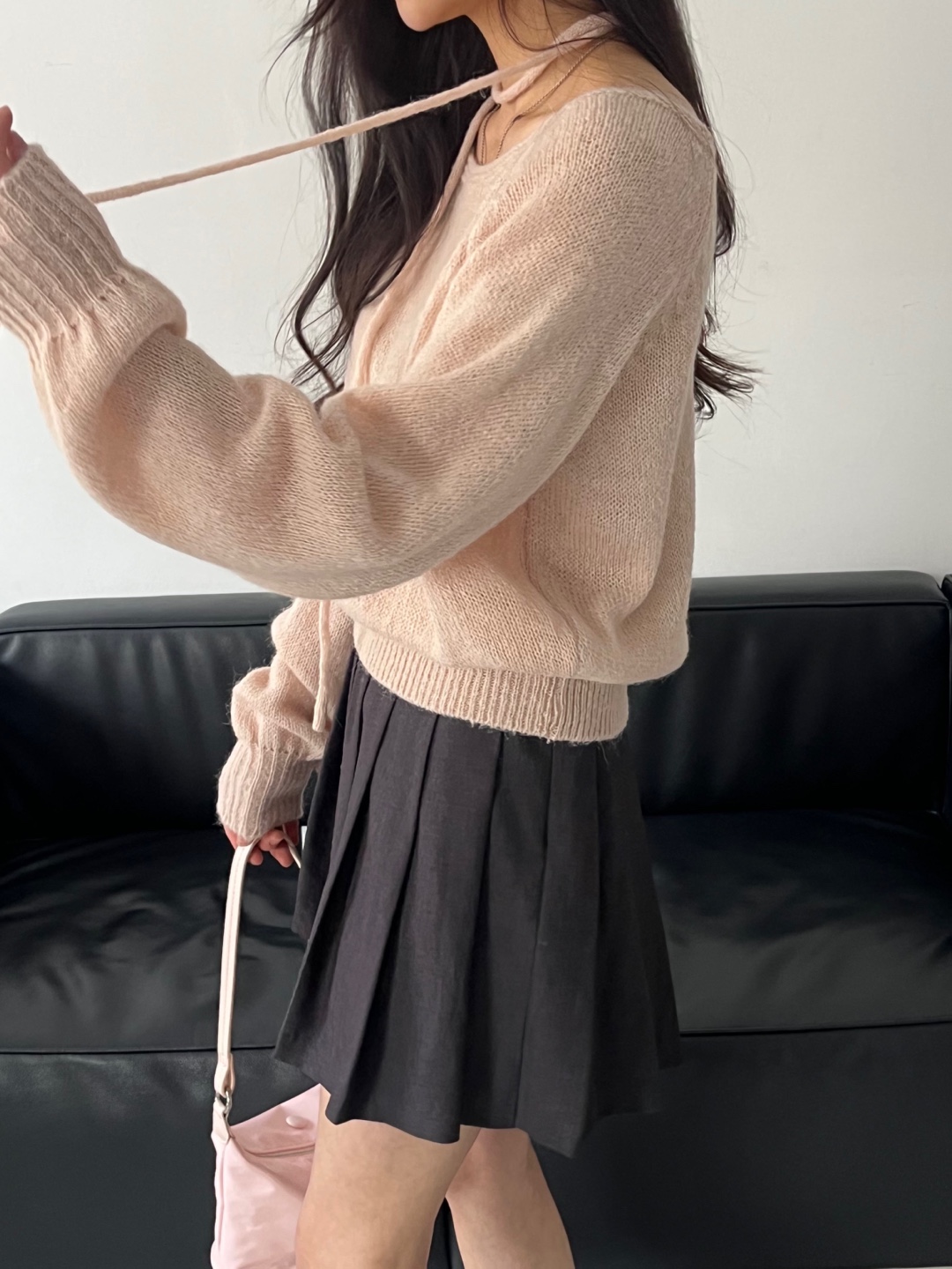 ストラップ付アルパカ混ラグランニット | 詳細画像6