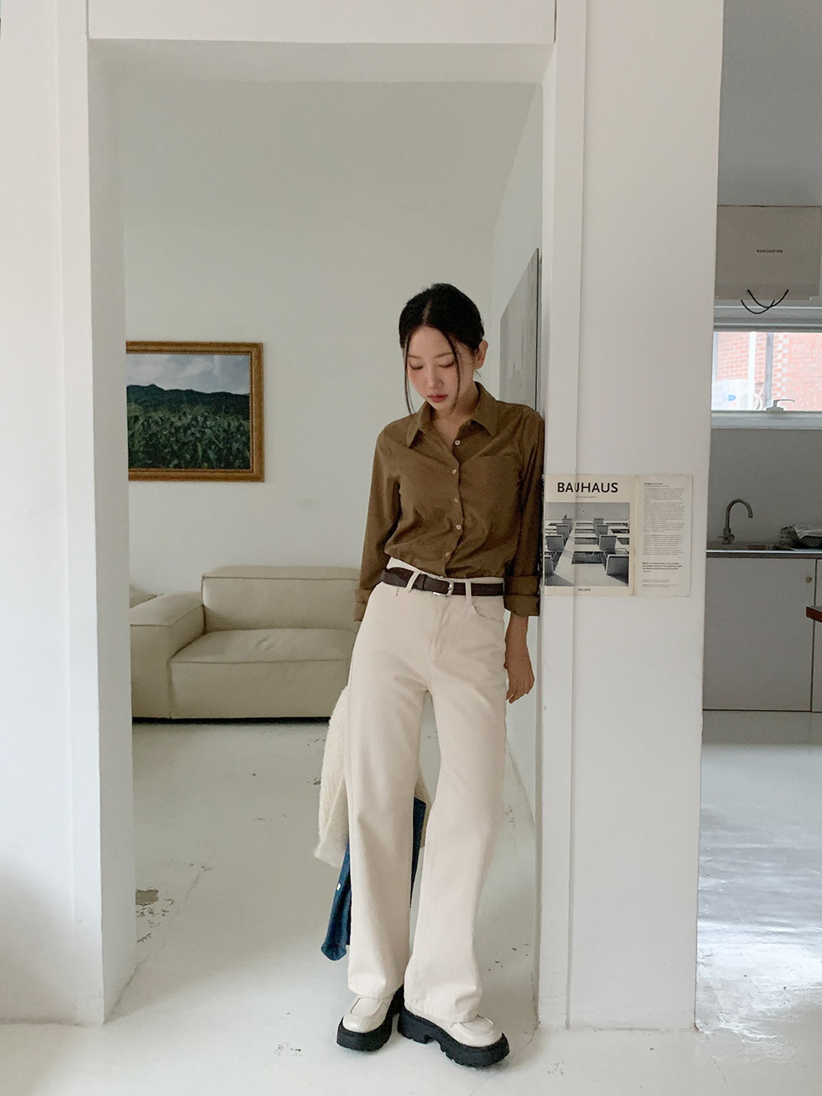 コーデュロイワンポケットダーツスリムシャツ | 詳細画像5