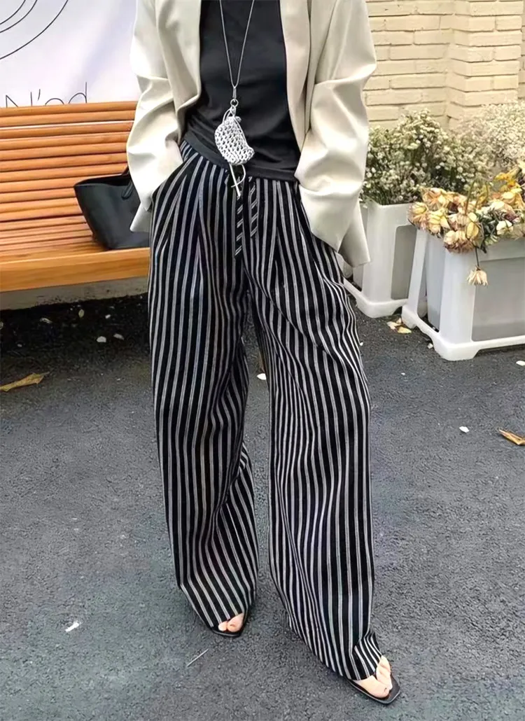ドロストストライプワイドパンツ | 詳細画像1