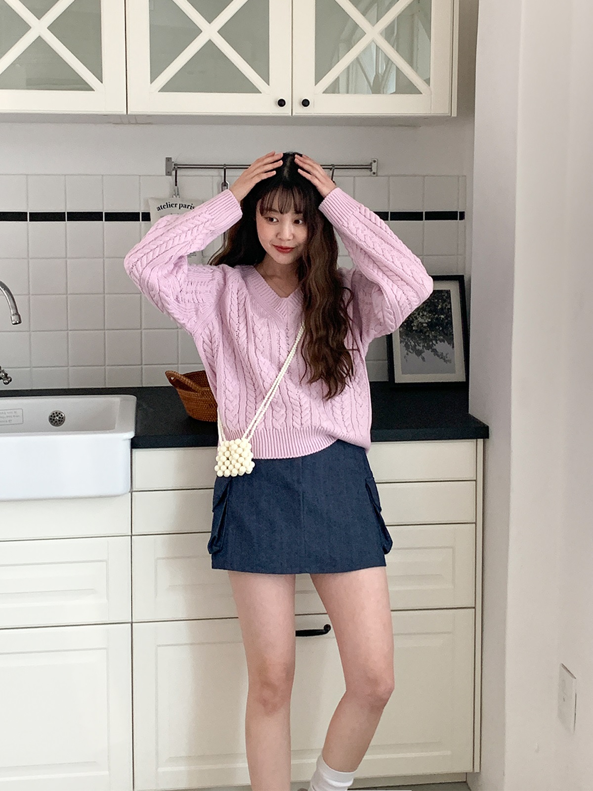 デニムカーゴスカートショートパンツ | 詳細画像4