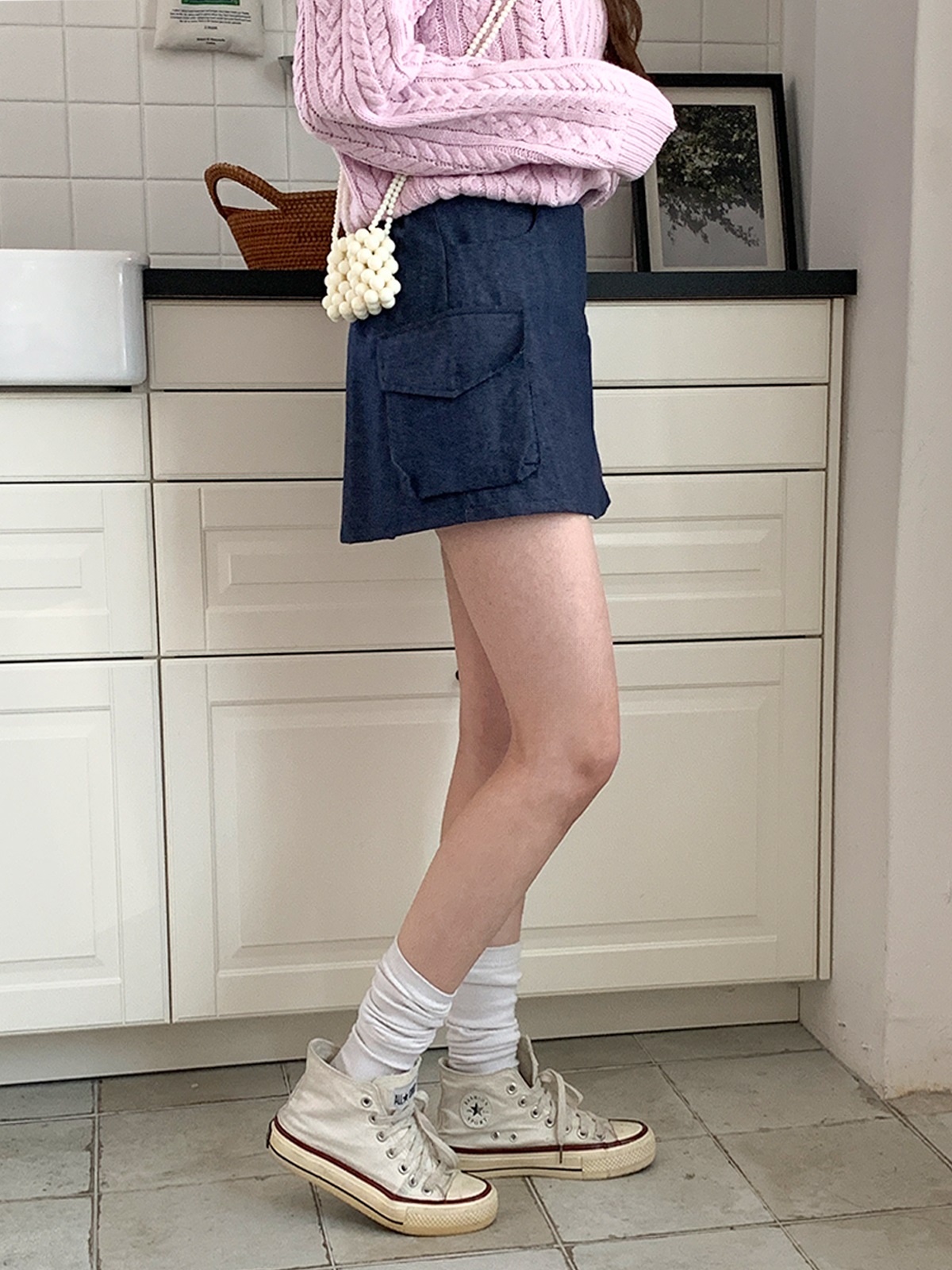 デニムカーゴスカートショートパンツ | 詳細画像6