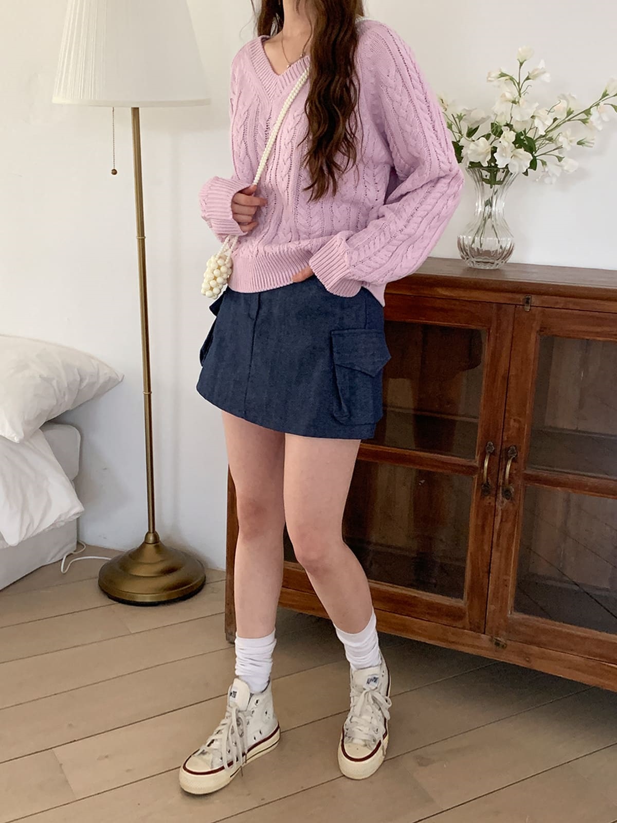 デニムカーゴスカートショートパンツ | 詳細画像9