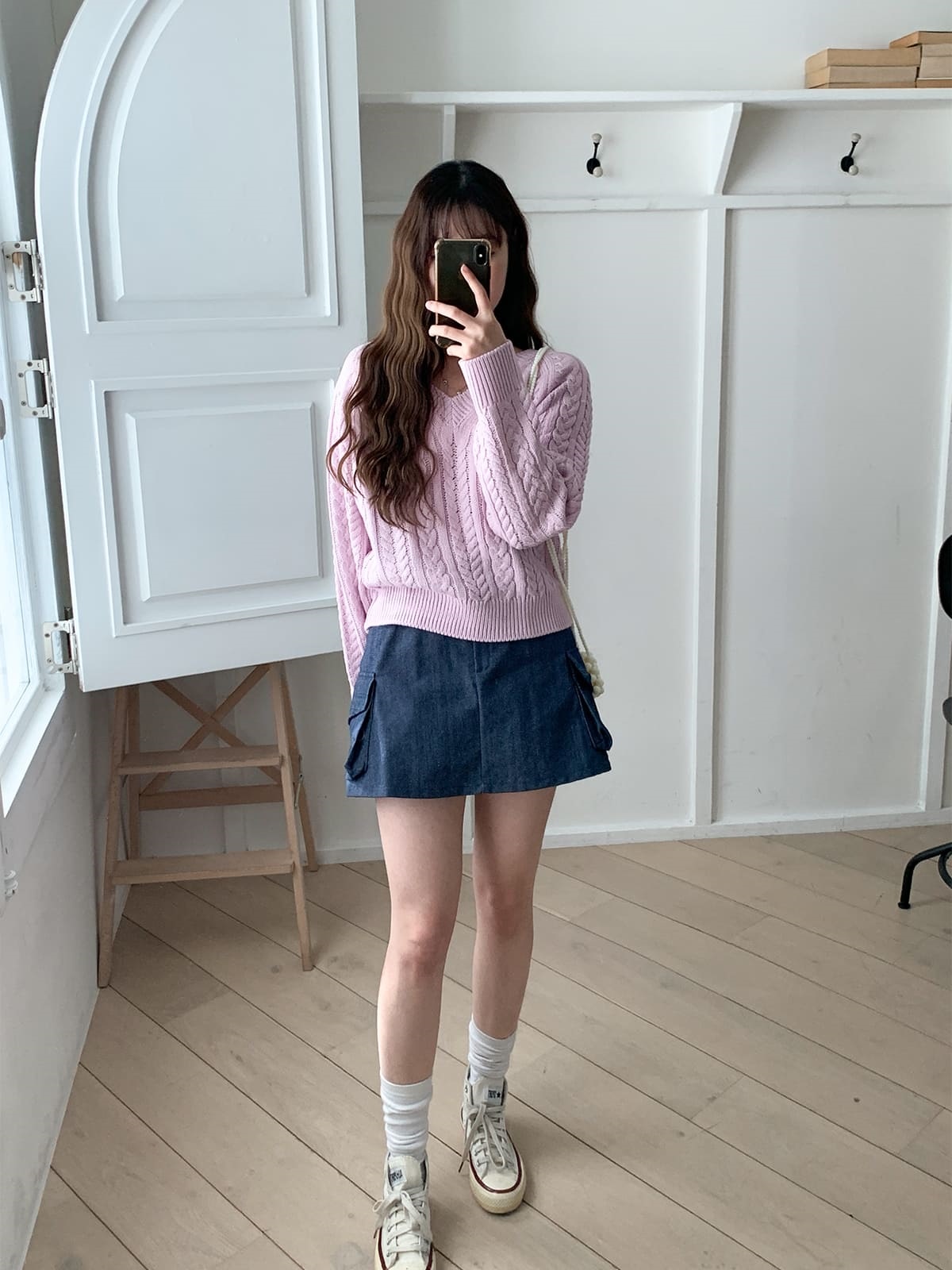 デニムカーゴスカートショートパンツ | 詳細画像14