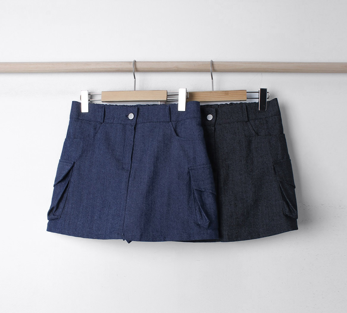 デニムカーゴスカートショートパンツ | 詳細画像15